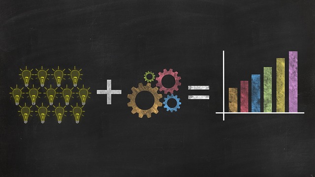 lightbulbs gears equal growing chart